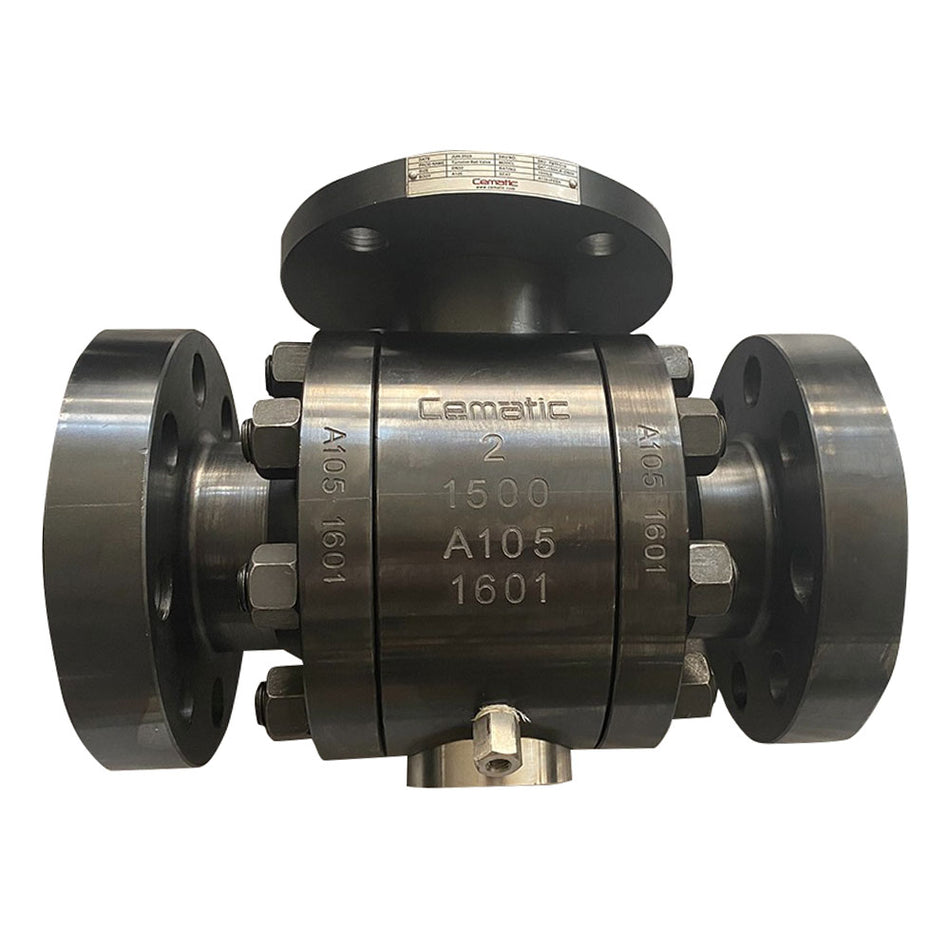 Válvula de Bola Trunnion Clase 1500 Acero A105 Montura ISO5211