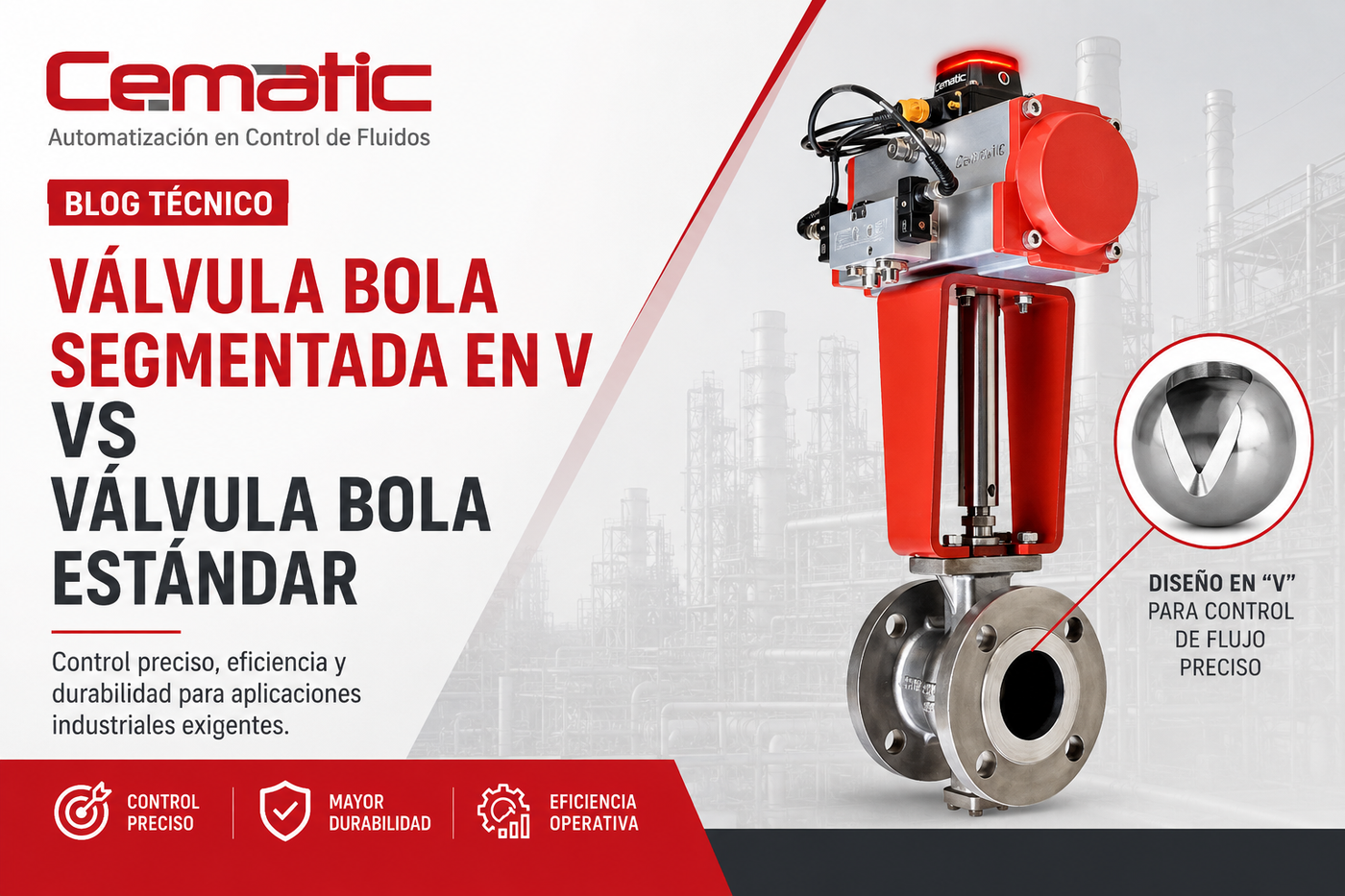 Válvula de Bola Segmentada en V vs Válvula de Bola Estándar — Cuándo Usar Cada Una