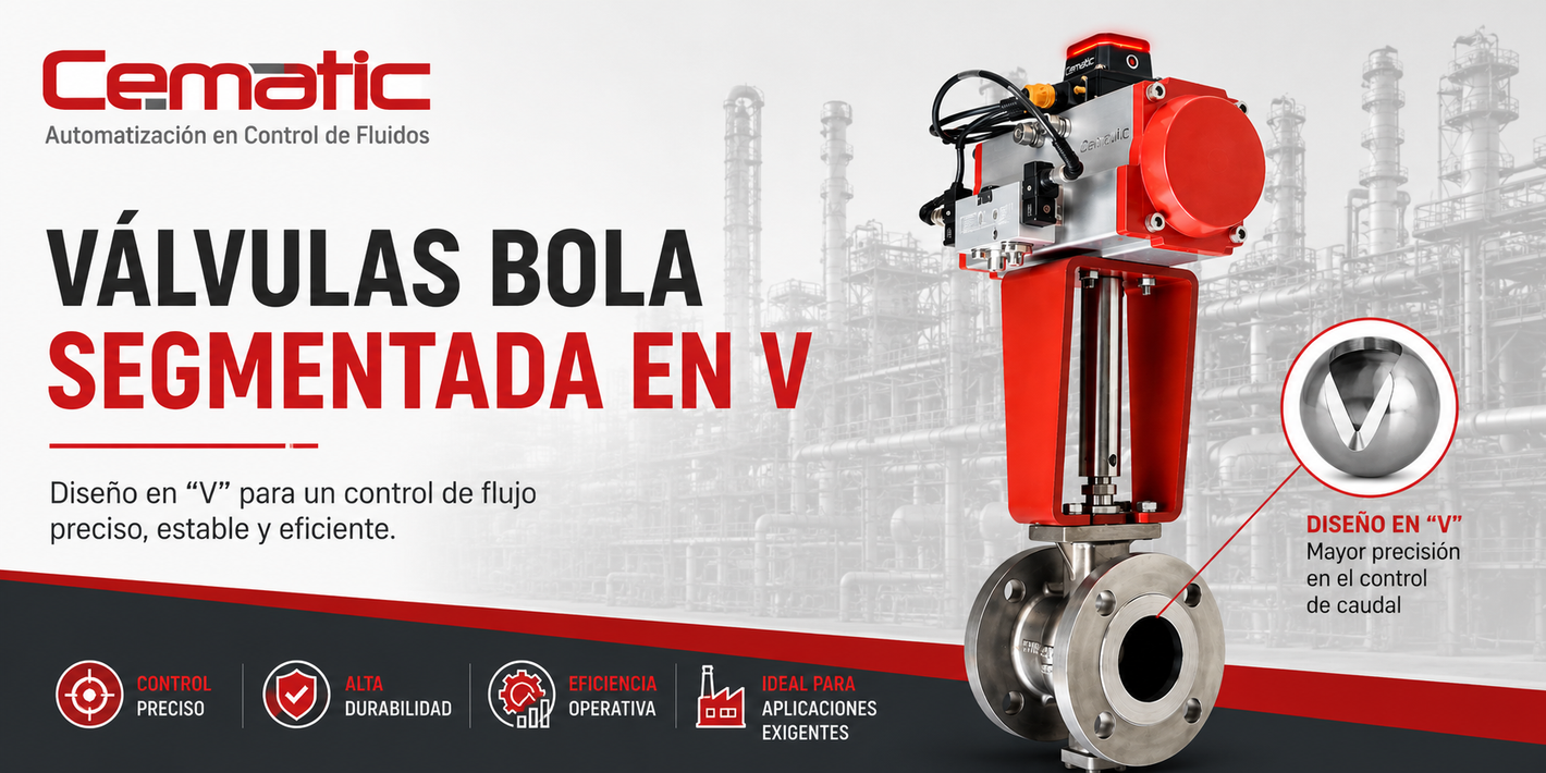 válvula bola segmentada en v