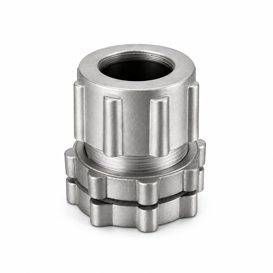 Conector Pasamuro Cuerpo de Aluminio