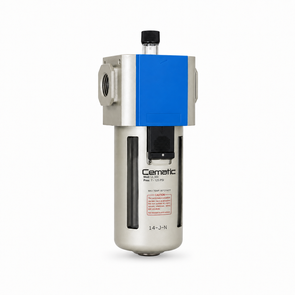 Lubricador Neumático Alto Flujo | Cuerpo Aluminio | 1/2", 3/4" y 1"