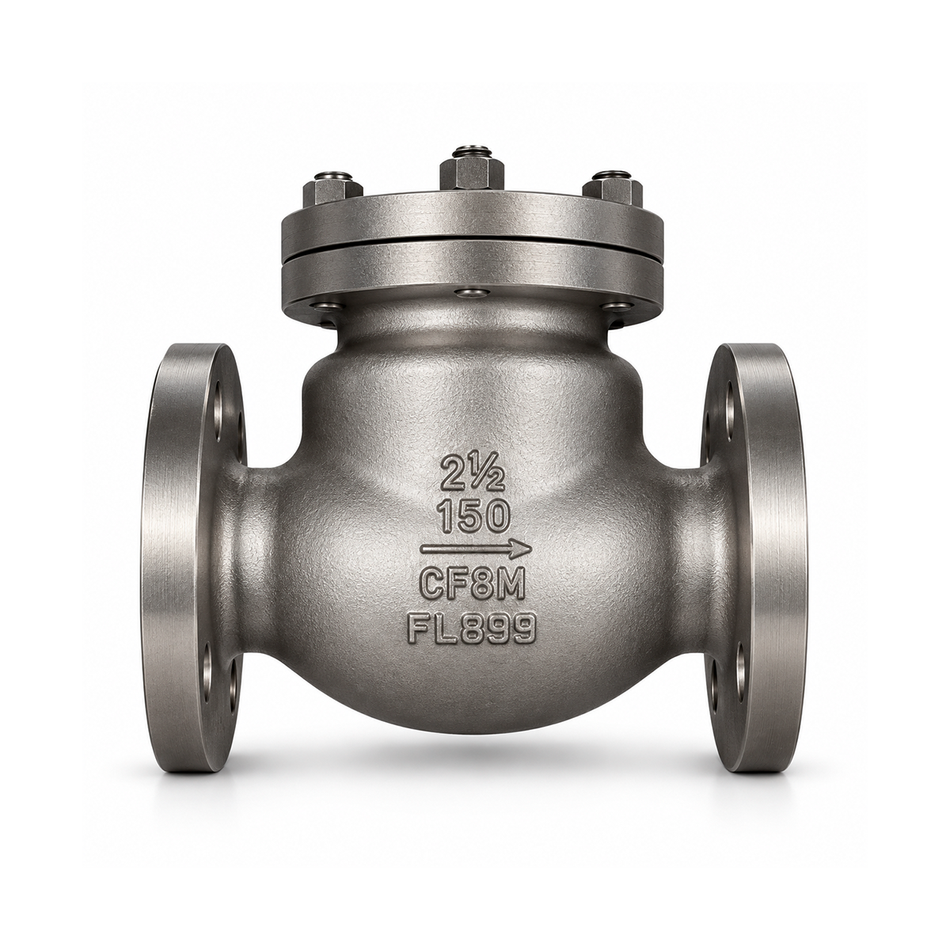 Válvula Check Columpio Brida ANSI 150 Acero Inoxidable 316L | PTFE
