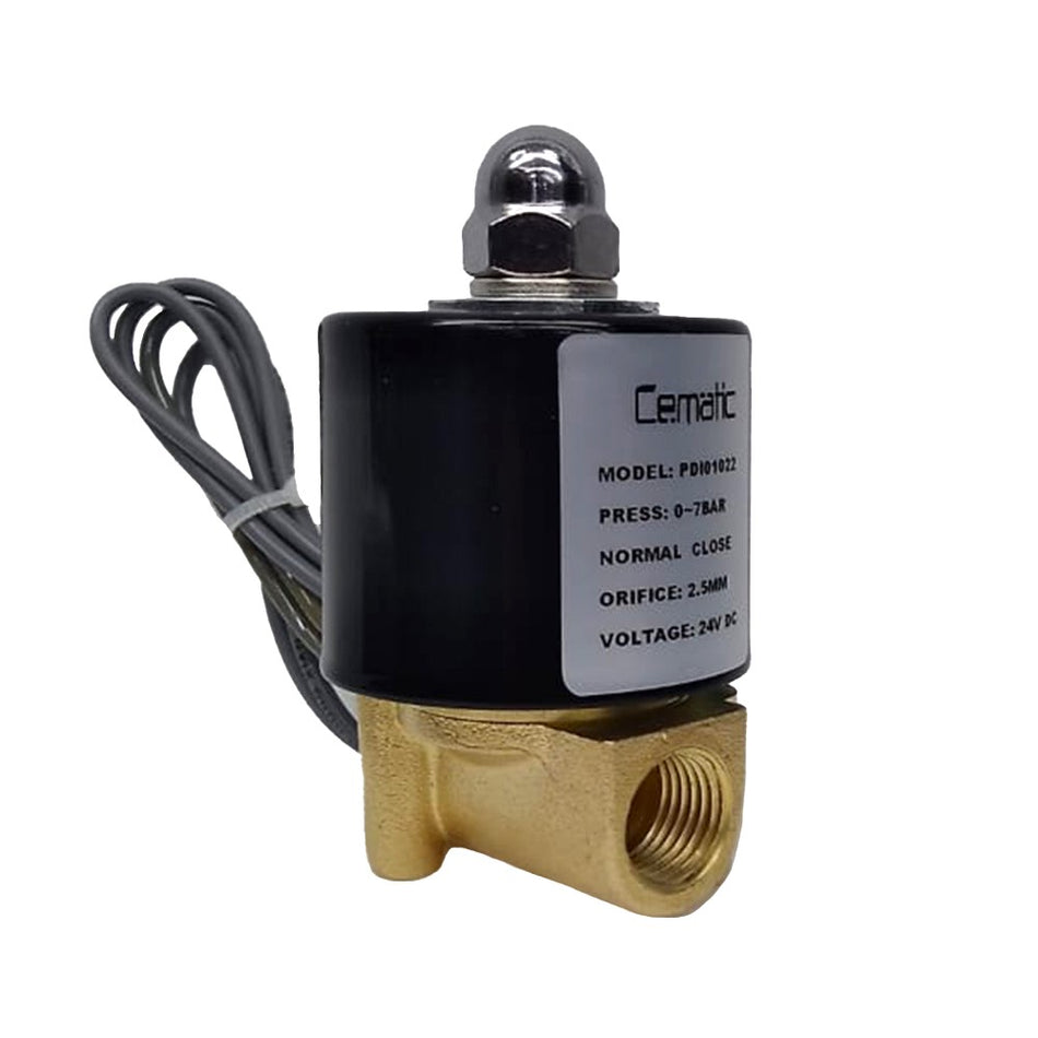 válvula solenoide directa normalmente cerrada latón 2/2 vías NPT sello NBR