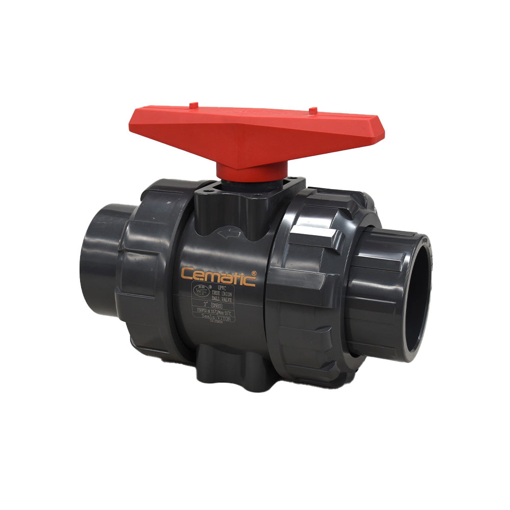 PVC Ball Valve Weldable Viton seat With handle Cematic