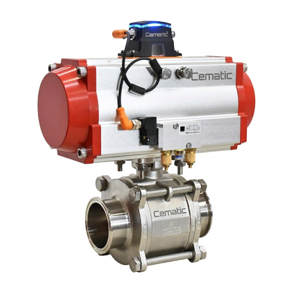 sensor de posición IO-Link actuador neumático simple efecto Cematic