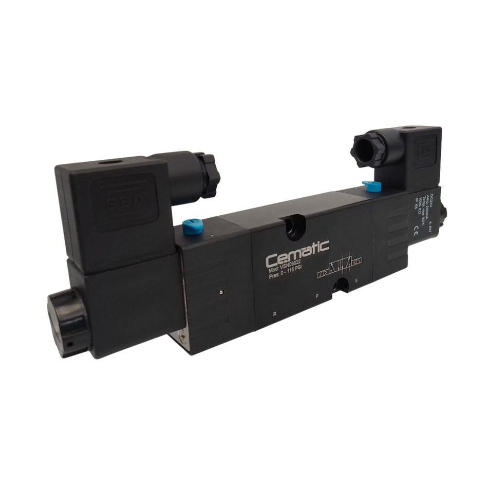 válvula direccional 5/2 doble solenoide NAMUR aluminio doble acción - Cematic