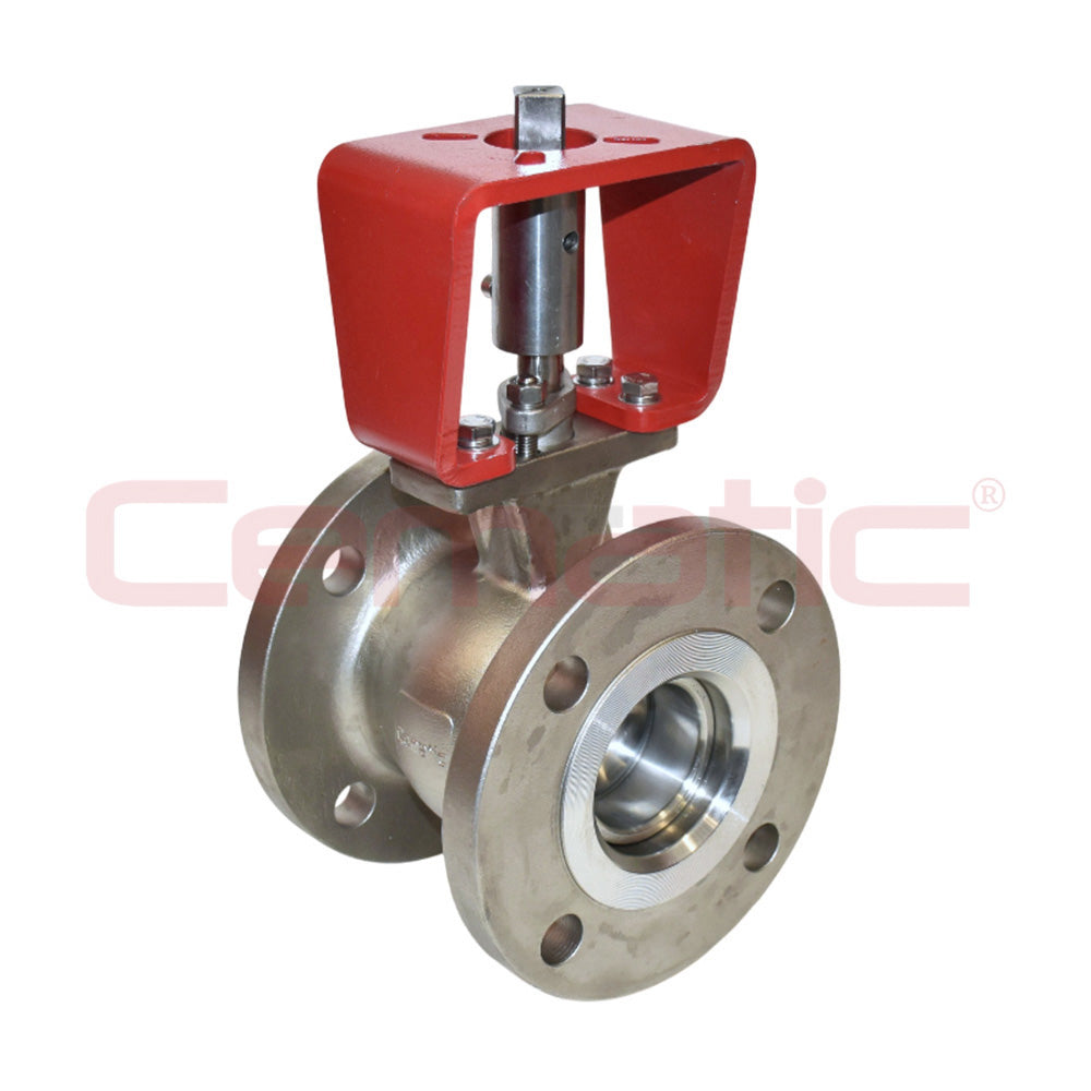 válvula de bola segmentada SS316 DN65 Cematic