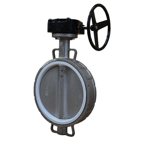 válvula mariposa wafer SS316L asiento recubierto de PTFE Cematic