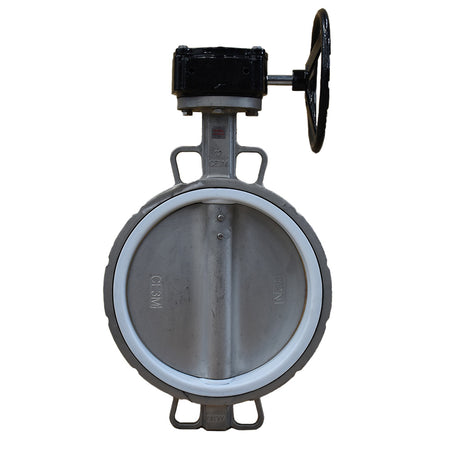 válvula mariposa wafer SS316L asiento recubierto teflón DN300  Cematic