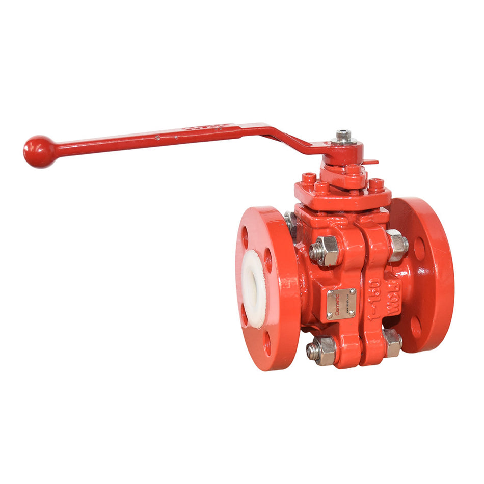 Válvula de Bola Anticorrosiva Internos recubiertos con PFA Bridas ANSI 150