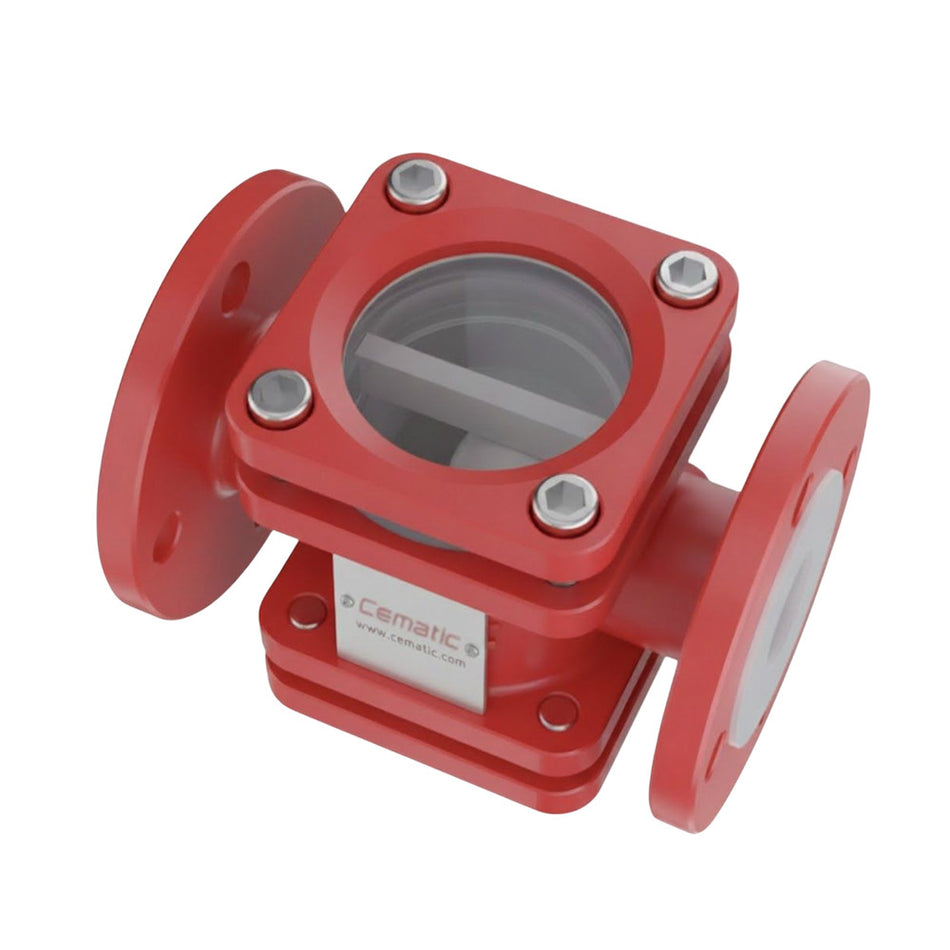 Válvula Check Anticorrosiva con Ventana de Vidrio, Internos recubiertos con PFA, ANSI 150