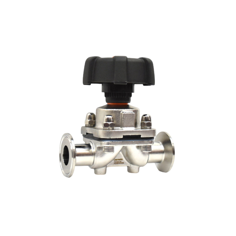 Válvula Higiénica de Diafragma Clamp en Acero Inoxidable 316 Manual