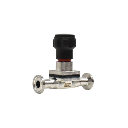 Válvula higiénica de diafragma clamp acero inoxidable 316L Cematic