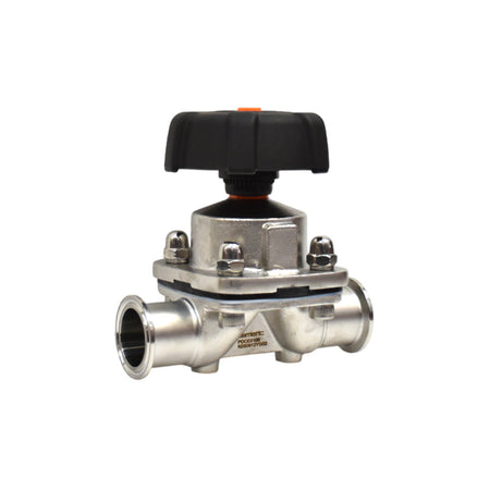 Válvula higiénica de diafragma clamp acero inoxidable 316L Cematic
