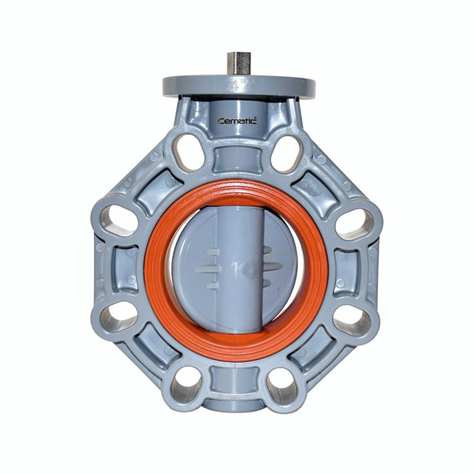 CPVC Wafer Butterfly Valve | Viton Seat | Up to 95°C | ISO 5211