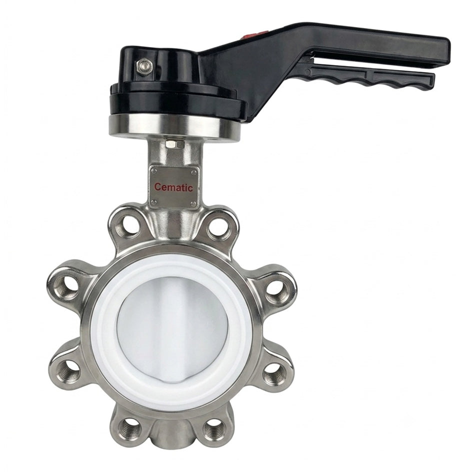 Válvula Mariposa Lug ANSI 150 CF8M | Disco SS316+PTFE | Asiento PTFE | API 609