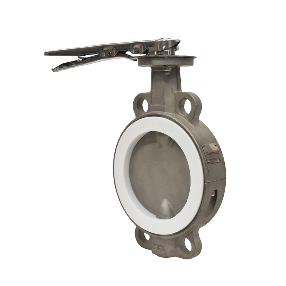 Válvula Mariposa Wafer Acero Inoxidable 316 Asiento Teflón