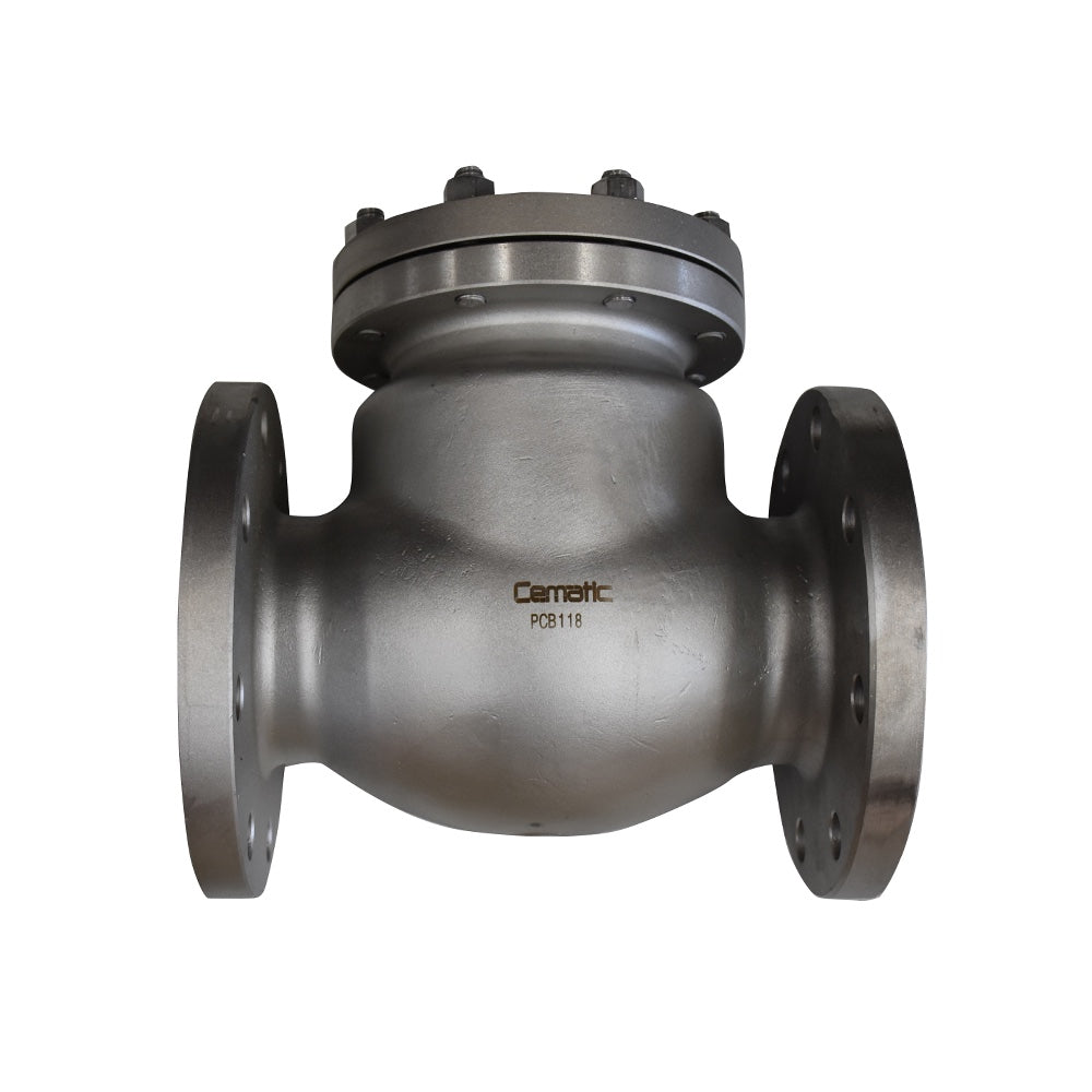 válvula check columpio brida ANSI 150 acero inoxidable 316L Cematic