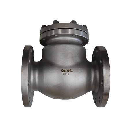 válvula check columpio brida ANSI 150 acero inoxidable 316L Cematic