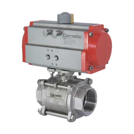 Válvula de Bola Roscada con Actuador Neumático Simple / Doble Efecto 