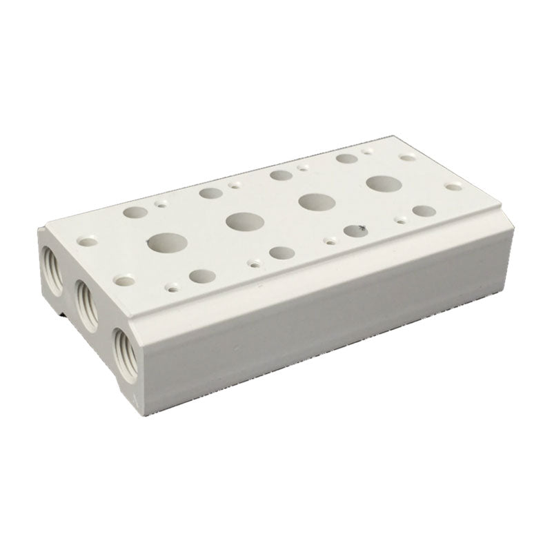 manifold para válvulas neumáticas 5/2 5/3 aluminio 4 6 8 estaciones conexión 1/4 – Cematic®